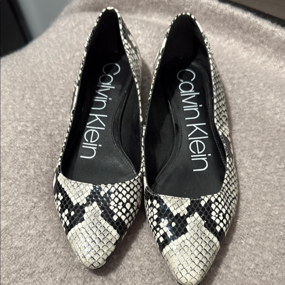 Calvin Klein Women's Snakeskin Flats